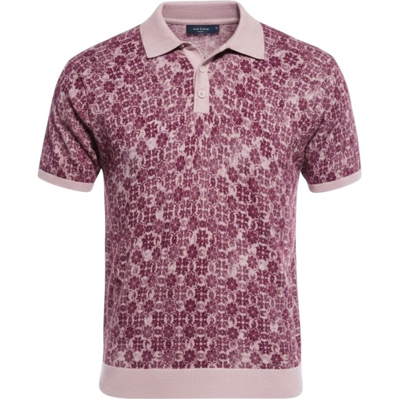 Robert Graham Other - Robert Graham Vesey Knit Polo Sweater Shirt Classic Fit Short Sleeve Men's M NWT